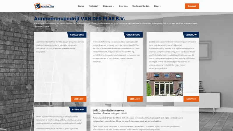Website van Timmer- en Aannemingsbedrijf Rene Pieterse B.V.