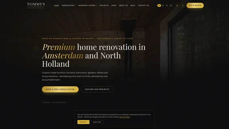 Website van Tommy's Service