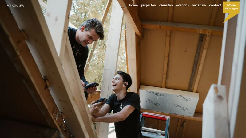 Website van Vakbouw Aannemer Twente