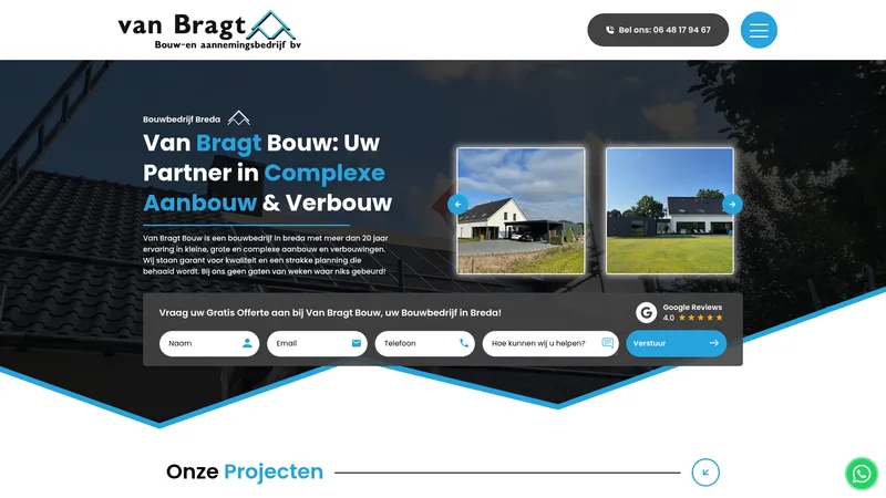 Website van Van Bragt Bouw- en Aannem.bedr. B.V.