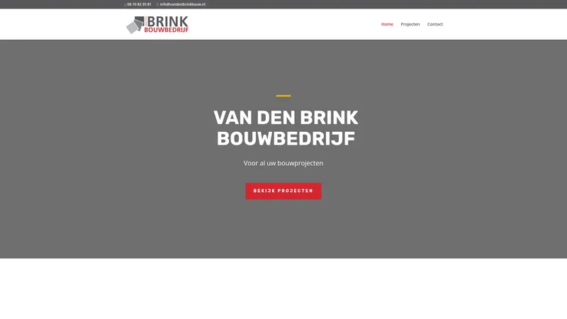 Website van Van den Brink Bouwbedrijf