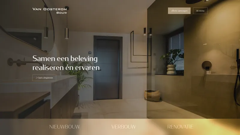 Website van Van Oosterom Bouw