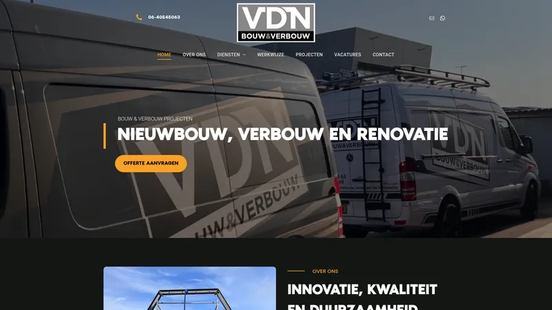 Website van VDN Bouw & Verbouw
