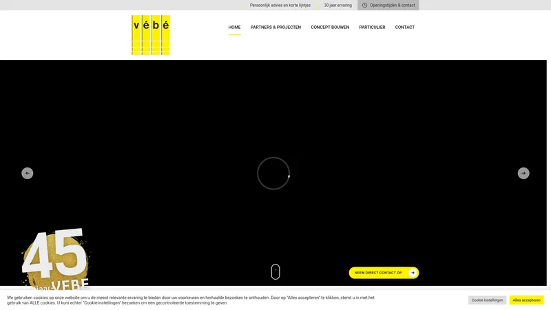 Website van Vébé Bouw