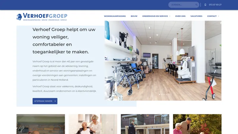 Website van Verhoef Groep