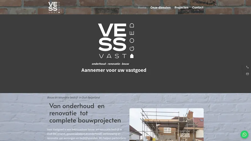 Website van Vess vastgoed