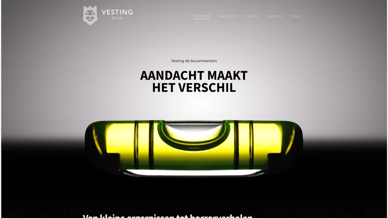 Website van Vesting Bouw BV