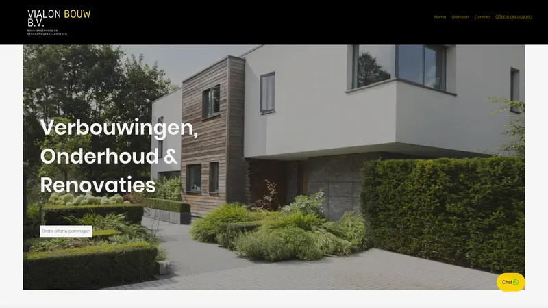 Website van Vialon bouw B.V.