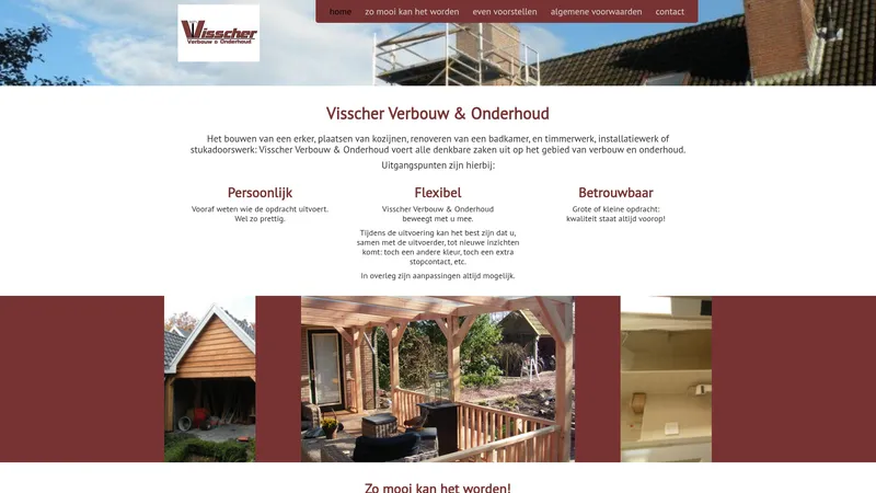 Website van Visscher Verbouw & Onderhoud