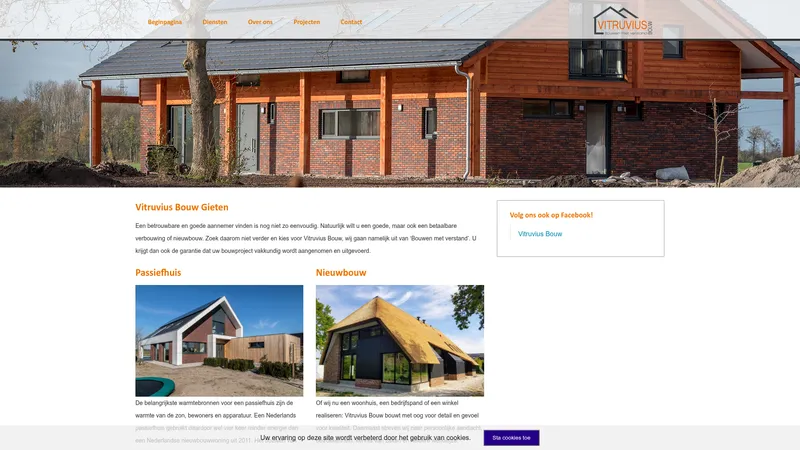 Website van Vitruvius Bouw