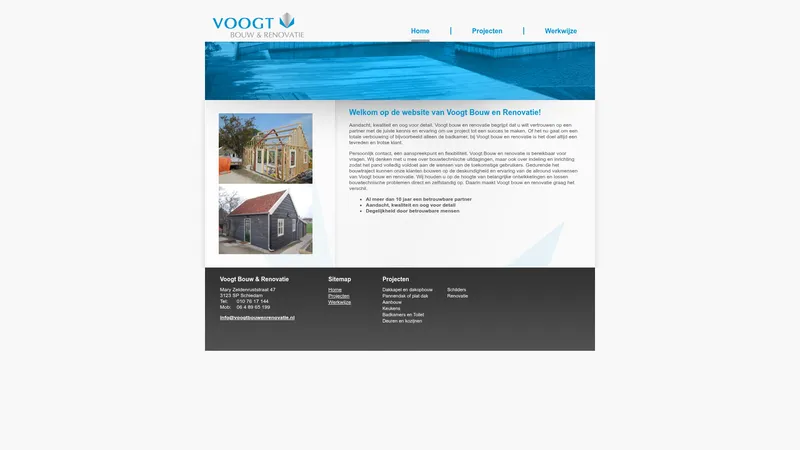 Website van Voogt bouw & renovatie