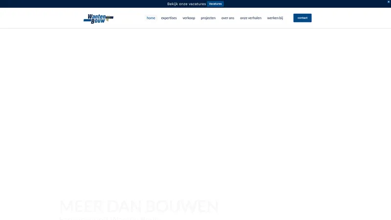 Website van Wanten Bouw BV