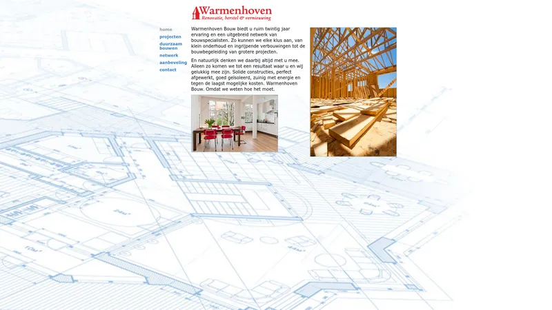 Website van Warmenhoven Bouw