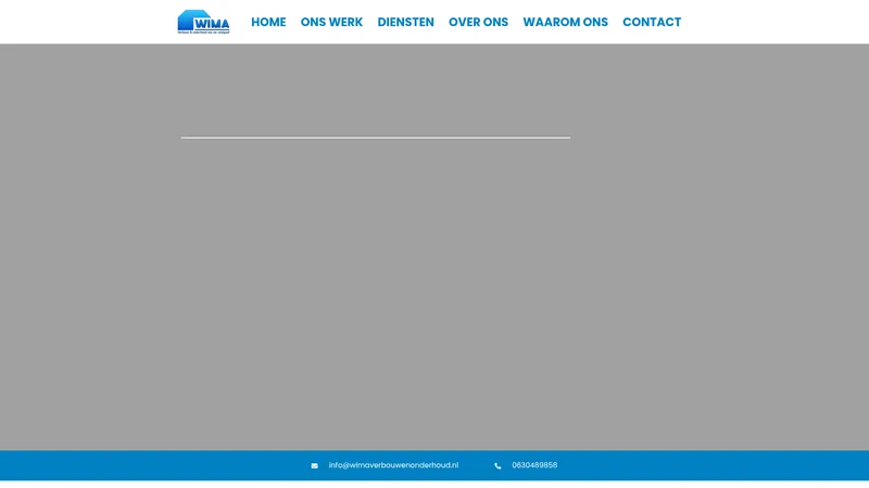 Website van Wima Verbouw En Onderhoud