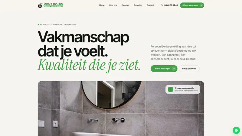 Website van WWS-Bouw B.V.