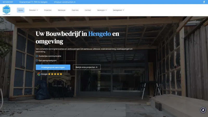 Website van YOR-Construction