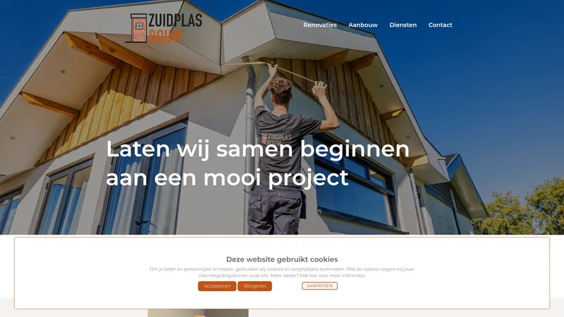 Website van Zuidplas Bouw